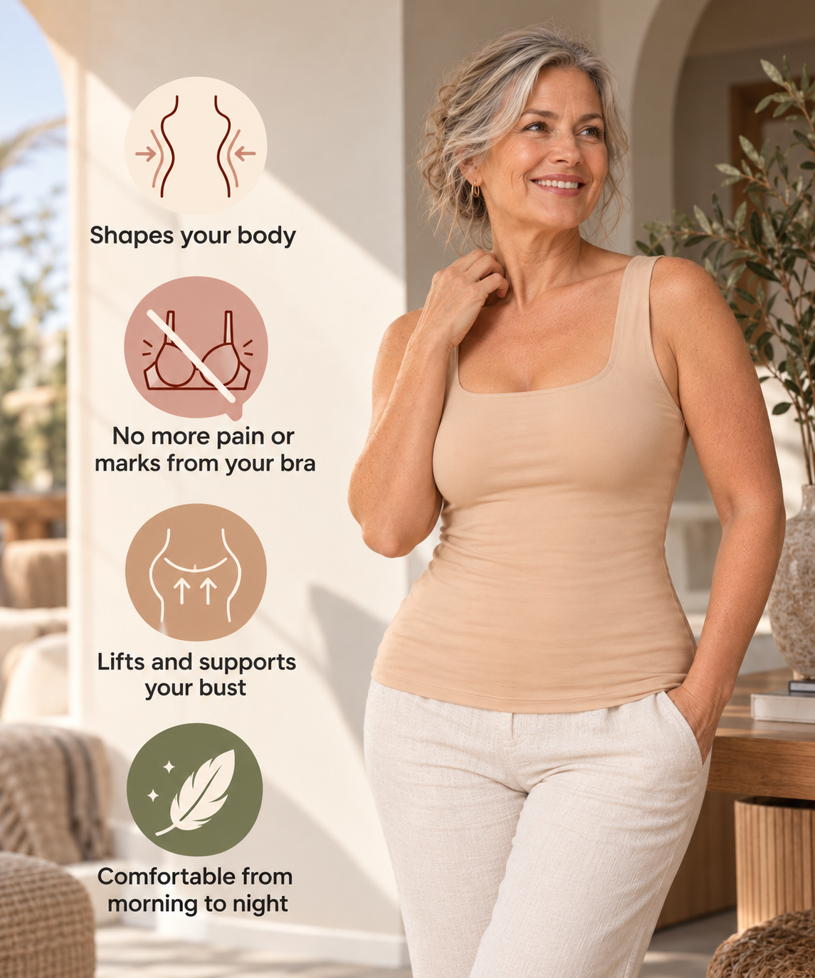 Built-In Bra Comfort Shaper Tank
